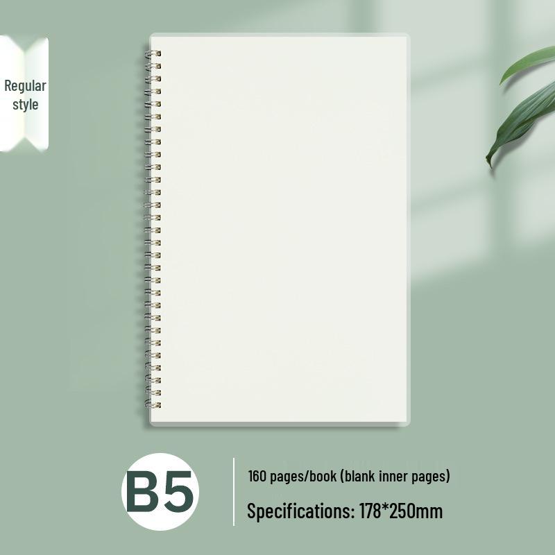 Spiral Bound A5/B5 Notebook: Lined, Grid, & Blank Pages, Ideal for Students and Planning