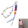 Трендовый брелок ручной работы из имитации жемчуга, бисерный шнурок для мобильного телефона, сплавная цепочка для телефона с красочной акриловой бусиной-буквой