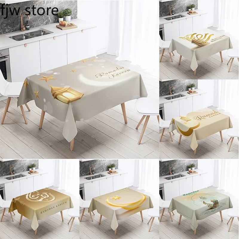 Рамадан украшение дома скатерть исламская мусульманская мечеть Рамадан Карим декоративная скатерть