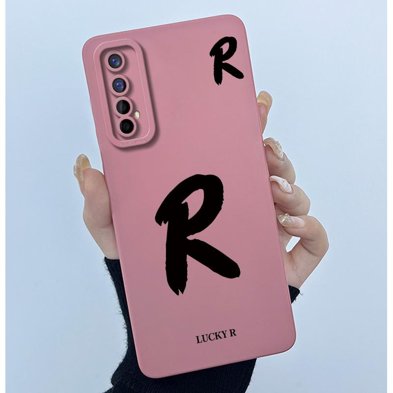 Для Realme 7 RMX2155 7 Pro RMX2170 Чехол Счастливой Начальной Буквой Мягкий Силиконовый Матовый Чехол для Телефона для Realme7 RMX2151 корпус