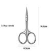 Round-Head Eyebrow & Nose Hair Trimming Scissors for Makeup, Beard, and Embroidery, Pointed Tip for Precision Beauty.