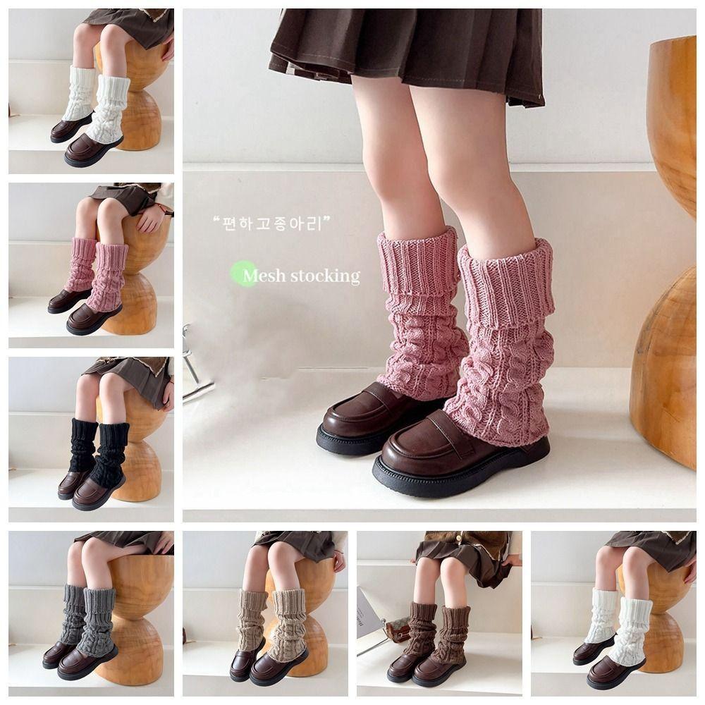JK Knitted Leg Cover Harajuku Leg Socks Sweet Children's Twist Leg Warmers Girls