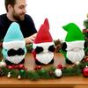 1/3Pcs 3D Printed Christmas Gnome Ornament No See Hear Speak Mini Faceless