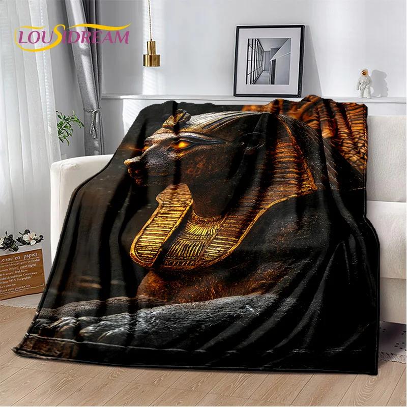 2025 Ancient Egypt Death Anubis Pharaoh Horus Mythology Soft Blanket,Soft Throw Blanket for Home Bedroom Bed Sofa Cover Child