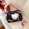 Girls Heart Down Cloth Black Kitten Furry Handbag New Cartoon Cute Shoulder Bag Gift