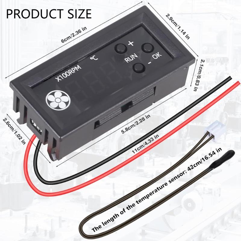 12В ШИМ 4-проводной модуль регулятора скорости вентилятора с датчиками температуры Контроллер температуры вентилятора для 3А вентилятора Долговечный
