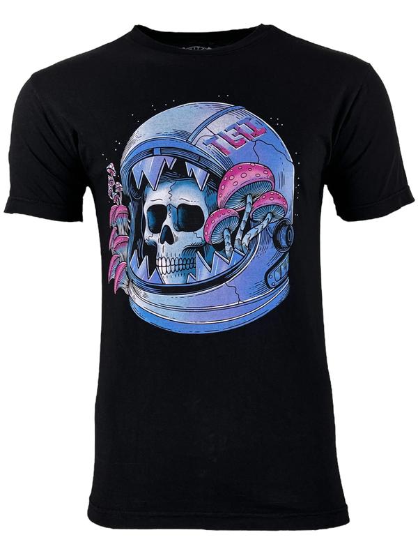 TLFI Unisex T-Shirt Skull Helmet Regular Fit Crew neck