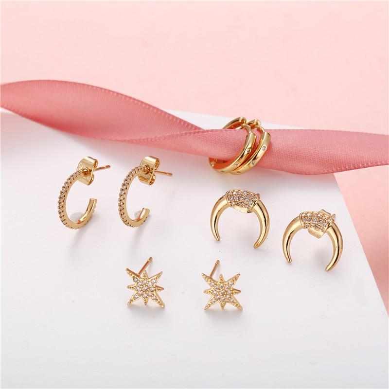 Женские серьги геометрической формы