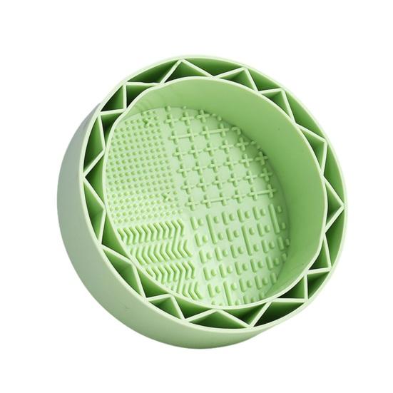 Silicone Makeup Brush Cleaner Bowl 4 Textures Multifunctional Cosmetic Brush Powder Puff Sponge Cleaning Washing Tool Drying Holder