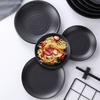 6pcs Japanese Style Meal Dish Imitation Porcelain Salad Plate Round Melamine Plate  Commercial