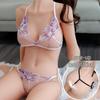 Кружевной комплект нижнего белья-стрингов: Кокетливое и модное женское нижнее белье (С02)