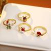 Santa Claus Open Ring - Cute Christmas Tree Jewelry for Girls