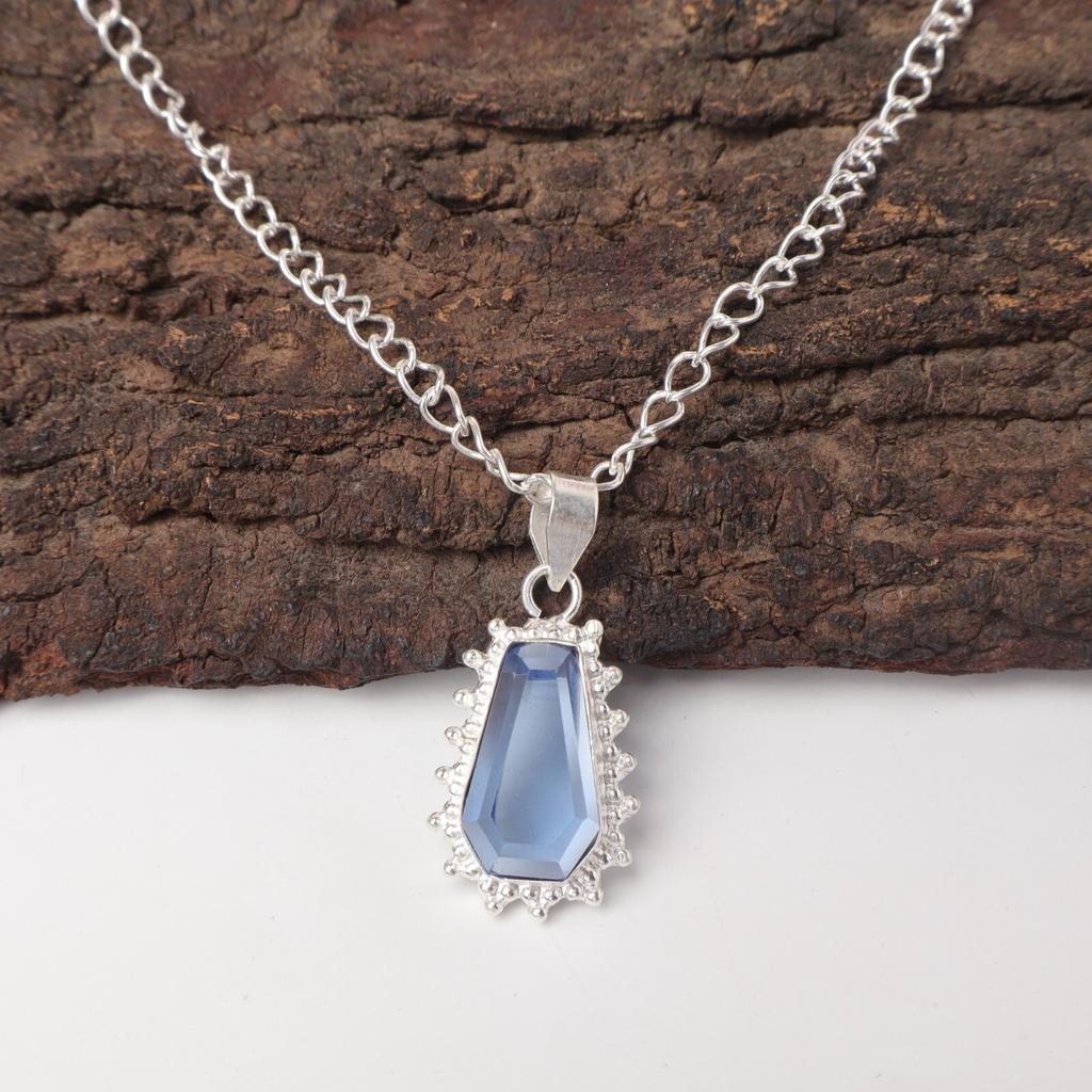 Tanzanite Stone Anniversary Gift Trendy Boho Pendant Jewelry 925 Sterling Silver PP-54-9