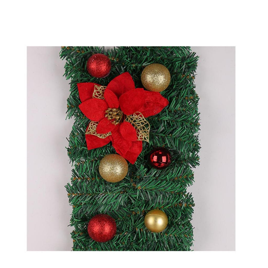Christmas Decoration Rattan Door Hanging Encrypted Pines Cones Christmas Fireplace Staircase Christmas Number Decoration Pendant