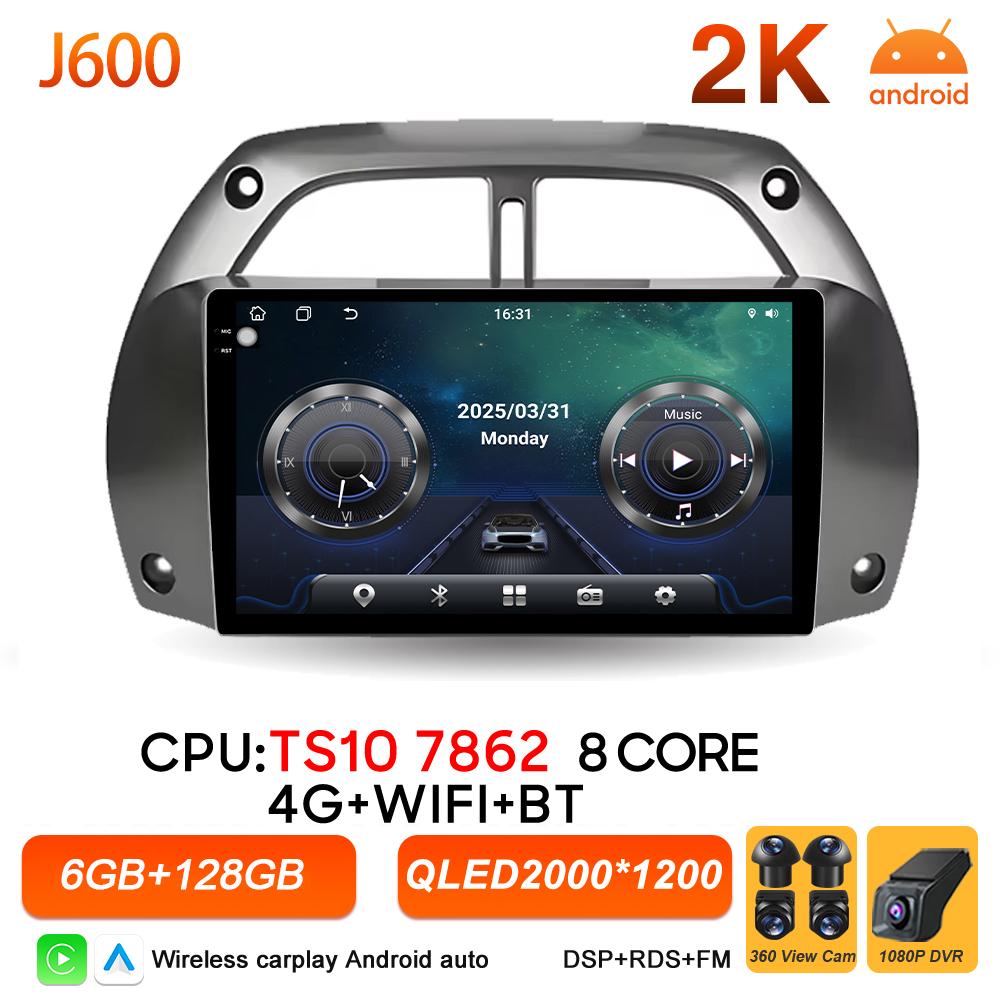 Автомагнитола Авто Радио Carplay Для Toyota RAV4 2 CA20 CA20W XA20 2000-2006 Мультимедийный Плеер GPS Навигация Сенсорный Экран Видео DSP