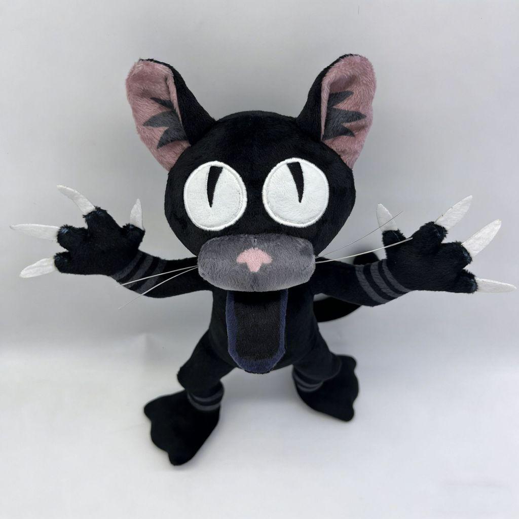 Плюшевая игрушка Черный кот из «99 ночей в лесу» с мягким коротким ворсом для детей и взрослых