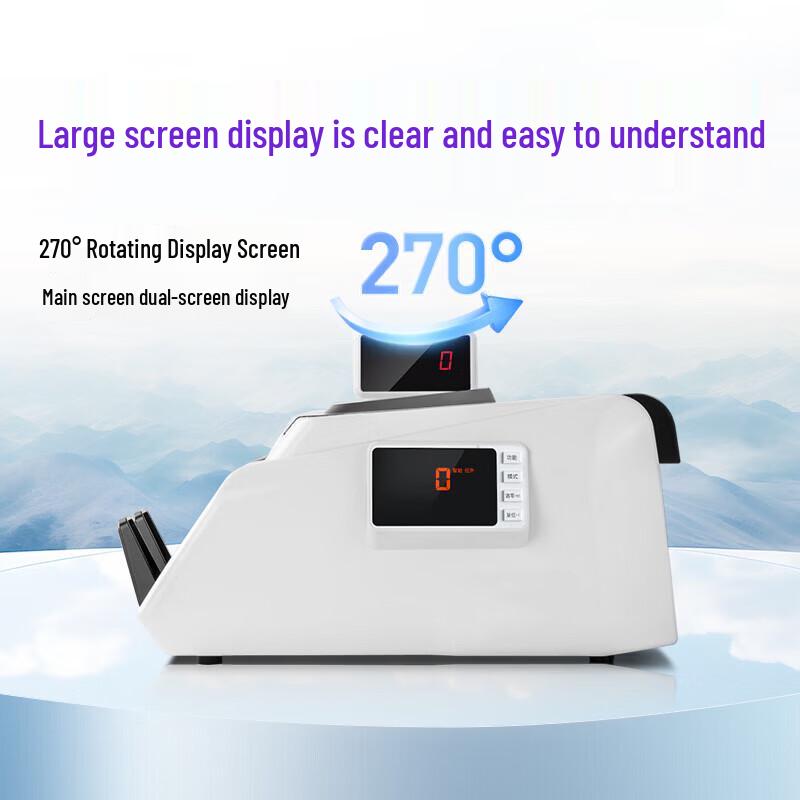 Deli C-Class High-Definition Dual-Screen Banknote Counter CN plug (adapter included)