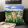 H-Hajime Okamoto Cushion Cover Natural Linen Pillowcase Set, All-In-One Decor For Sofa, Bedroom & Chair