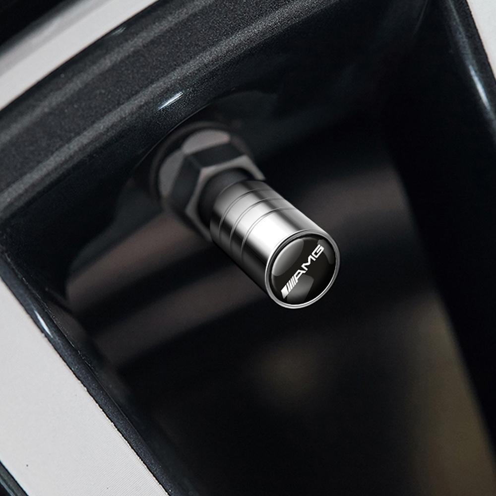 CSYBZ1 For Mercedes-Benz AMG A B C E G CLASS CLA W211 W203 W204 W210 W124 W205 4PCS Car Wheel Tires Stem Valve Caps Accessories