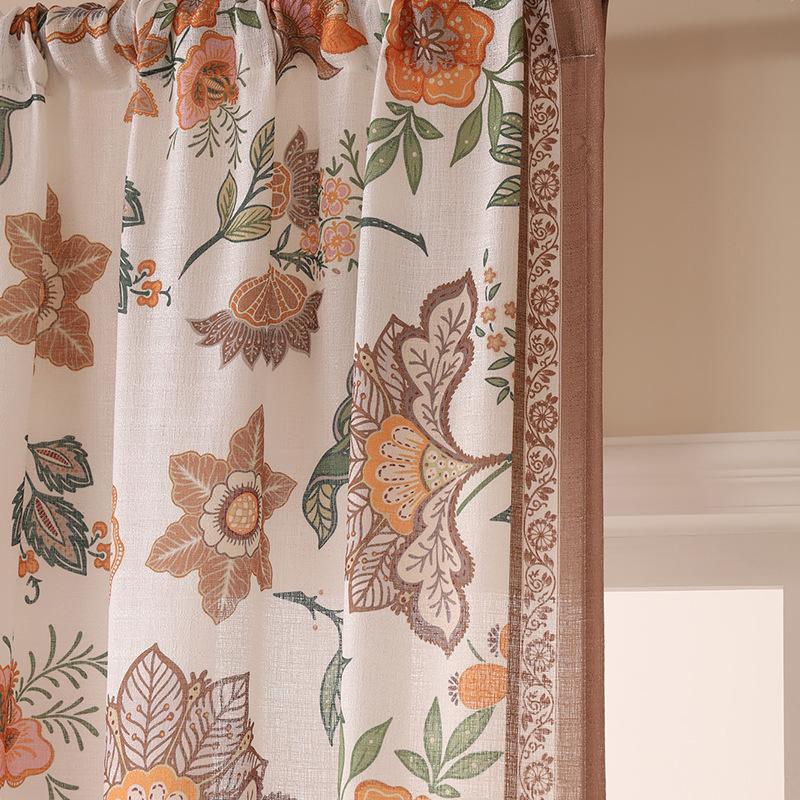 Современный, Простой, Маленький, Свежий, Растительный Принт, Высококачественный Грязный Постель, Полузатемняющие Шторы С Набивным Рисунком, Кабинет, Гостиная, Балкон, Спальня