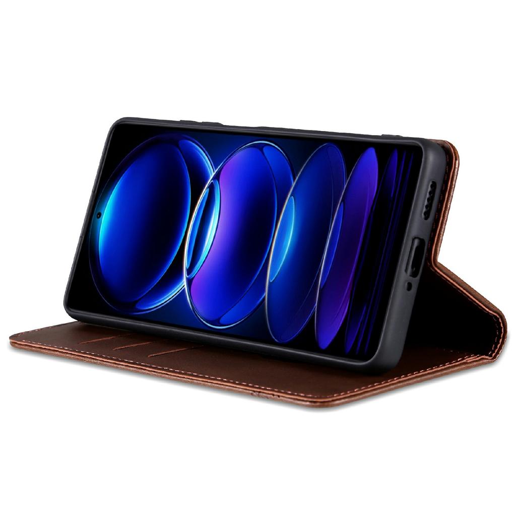 Для Xiaomi Redmi 15 5G (Глобальный) (169 мм) Чехол-кошелек из воловьей кожи с текстурой из искусственной кожи для телефона