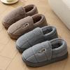 Men's & Women's Extra Large Warm Non-Slip Cotton Slippers, Size 50, Thick-Soled, Back-Heel Design.