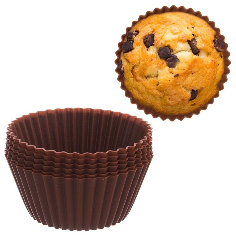 6x Silicone Muffin Cups for Baking Muffins