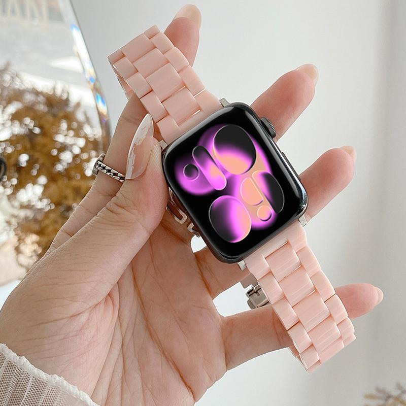 Женский ремешок для apple watch band ultra 3 49мм 44мм 40мм 41мм 45мм звеньевой Конфетный браслет iwatch series 9/8/7/SE 6 5 11 10 42ММ/46ММ