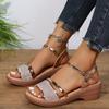 2025 New Women Sandals Luxury Sexy Women's Sandals Summer Platform Wedges Shoes Women Fashion Gold Silver Sandalias Size 35-43