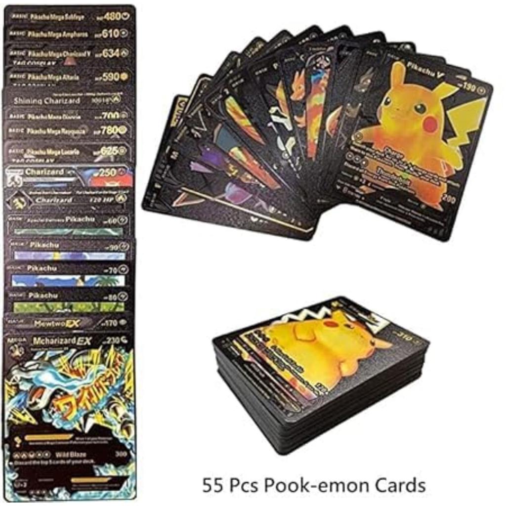 RSINC Игральные фольгированные карты TCG Коробка для колоды - Все редкие карты серии TCG Коробка для колоды Черная B0CVMXWYCZ