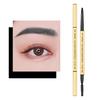 0.1g Triangle Eyebrow Pencil Waterproof Time-saving Safe Square Gold Color Tube Beauty Brow Pencil for Girl