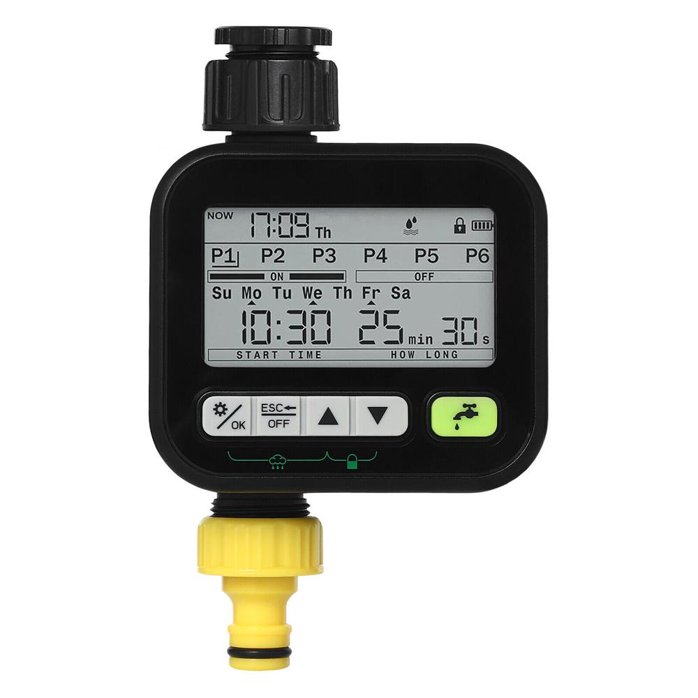 Digital Automatic Water Timer with Rain Sensor 3 Programs IPX5 Waterproof Irrigation Controller for Garden Lawn Patio3