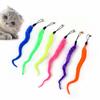 Funny Cat 5Pcs Tickling Stick Plush Worms Teaser String with Bells Replacement Catcher Kitten Play Interactive Toy Pet Supplies