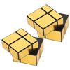 2 шт. магический куб второго порядка золотое зеркало головоломка обучающие развивающие игрушки для детей и взрослых