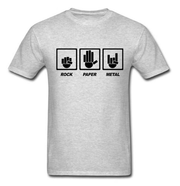 Summer 2020 Rock Paper Metal T Shirt Heavy Metal Band Hip Hop Tops Tee Shirts Harajuku Short Sleeve Cool Tshirt For Unisex Women