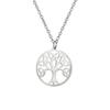 Fashion Life of Tree Necklace Stainless Steel Real Gold Electroplating Non-fading Pendant Jewelry