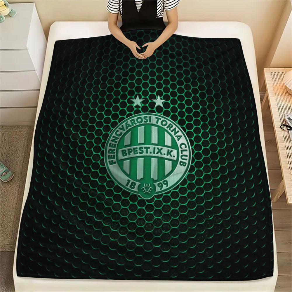 1PC FTC Logo Patterned Flannel Blanket Suitable For All Seasons for Home Decor Warmth and Comfort Gifts Holiday Present