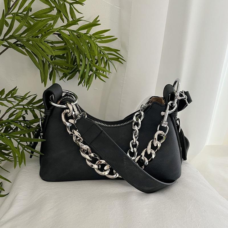 Модная фактурная джинсовая сумка, новая простая повседневная женская сумка через плечо с цепочкой, модный дизайн, женская сумка через плечо