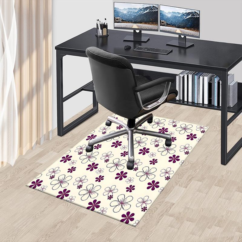 1PC Flower Pattern Non-Slip Floor carpet, suitable for Office, bedroomand playrooms. It can also be used as a sofa footrest cover-T31