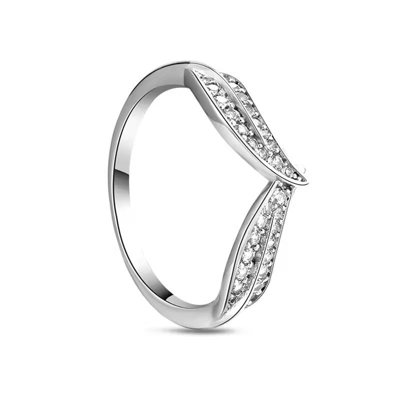 Серебряное кольцо S925 Женское Корона Геометрическое Цирконий Инкрустированный Блестящая Полоска Модное Украшение Помолвка Свадебная Вечеринка Роскошный Подарок Модное