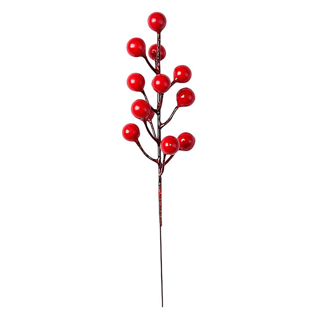 Ягодные пики - 24 искусственных стебля красных ягод, красные украшения для рождественской елки 9,45 дюйма для рождественской елки, домашнего декора