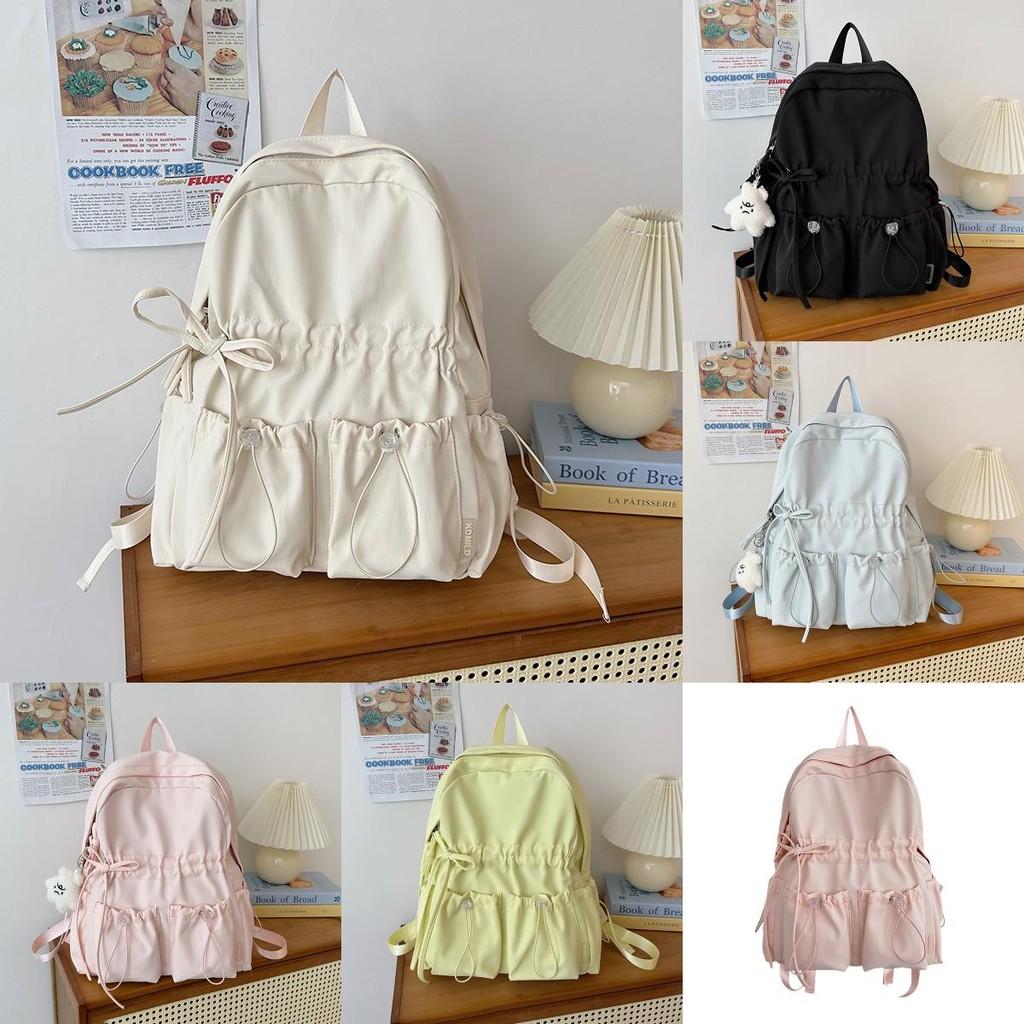 Cute Butterfly Knot School Backpack For Girls With Lightweight Waterproof Nylon For Middle School