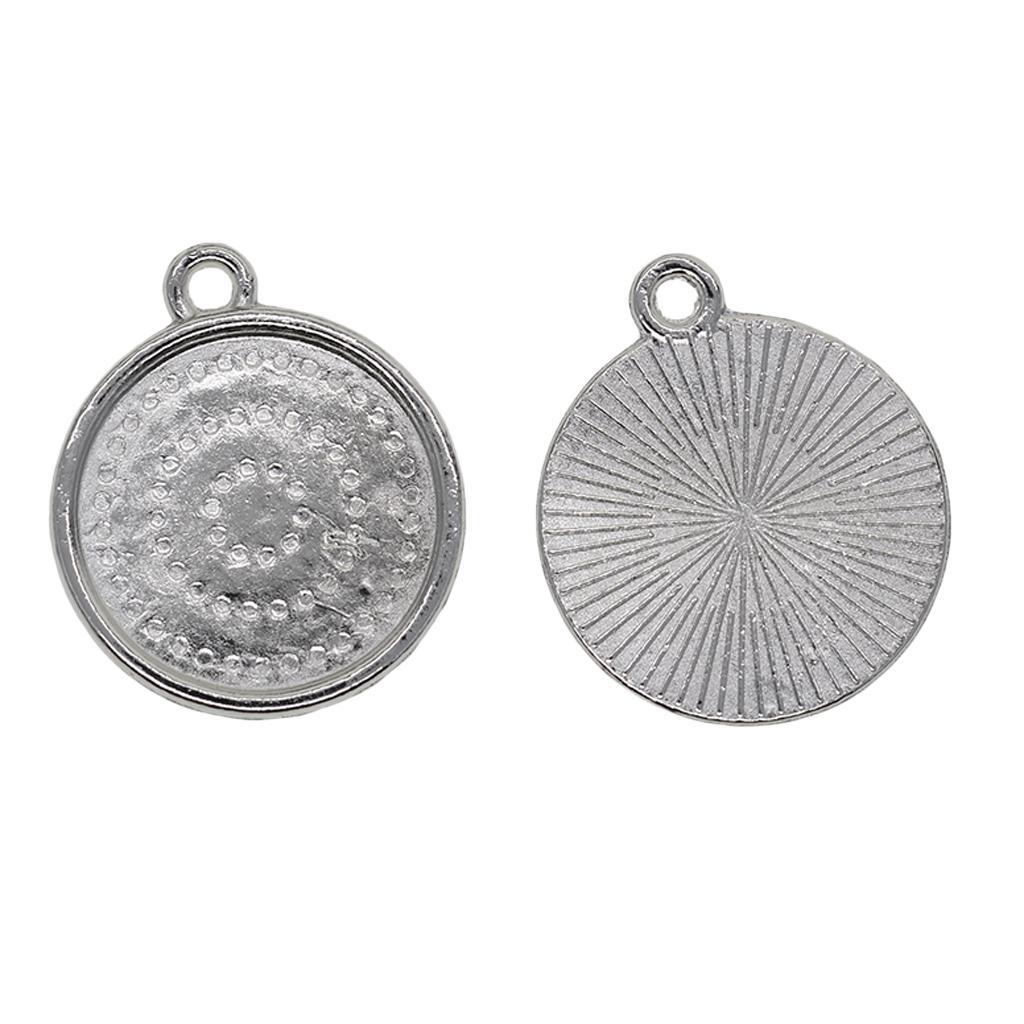 50x18 мм круглый кулон пустой кабошон основа для установки лотков DIY изготовление ювелирных изделий