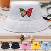 Bucket Hat With Butterfly Flag of Portugal Print , Patriotic Sun Cap Unisex Fashion Solid Color Beach Hat