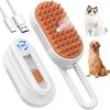 Cat Steam Brush for Shedding Pet Spa Brush Self-Cleaning Pet Grooming Comb Foldable Massage Brush for Cats Dogs
