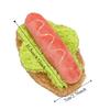 2pcs Kawaii Design Hamburger Keyring Plush Material Sandwich Keyring Cake Keyring  Pendant Decor