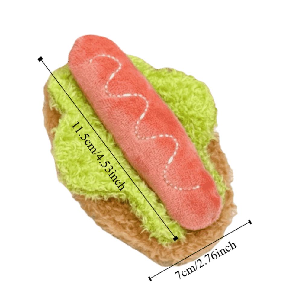 2pcs Kawaii Design Hamburger Keyring Plush Material Sandwich Keyring Cake Keyring Pendant Decor