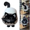 Yousheng 1Pc/2Pcs Cat Toilet Roll Holder Tissue Paper Roll Storage Stand 3D Printed Black Cat Toilet Paper Holder Shelf Bathroom Organizer