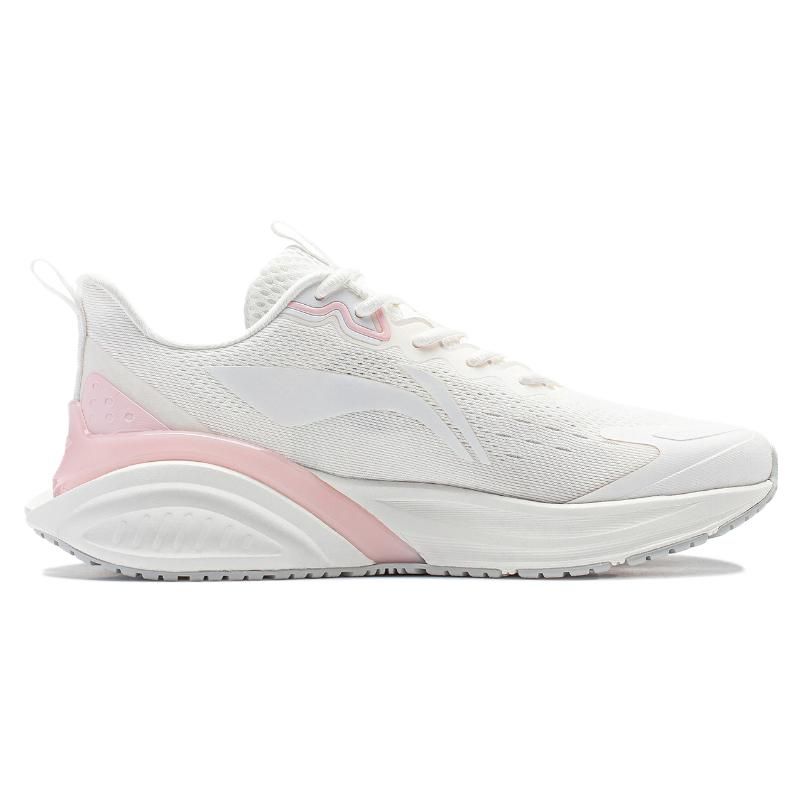 Li-Ning Misty Cloud Non-Slip Wear-Resistant Low-Top Running Shoes Women Sneakers Pink White ARST068-1
