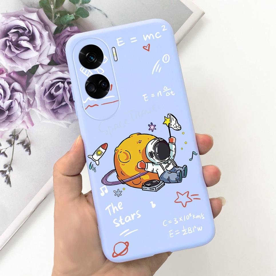 Для чехла Funda Honor 90 Lite Honor 100 Pro Honor100 5G Задняя крышка Узор Астронавт Корова Чехол Мягкий силикон Huawei Honor90 Lite